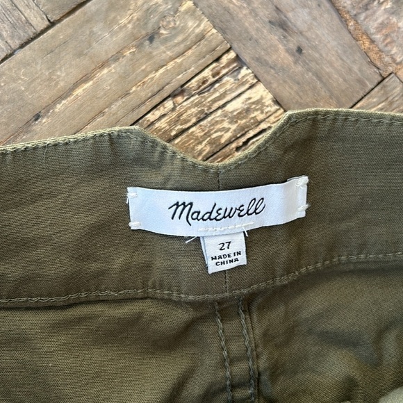 Madewell Greenwich Relaxed Olive Green Pants - Picture 4 of 10
